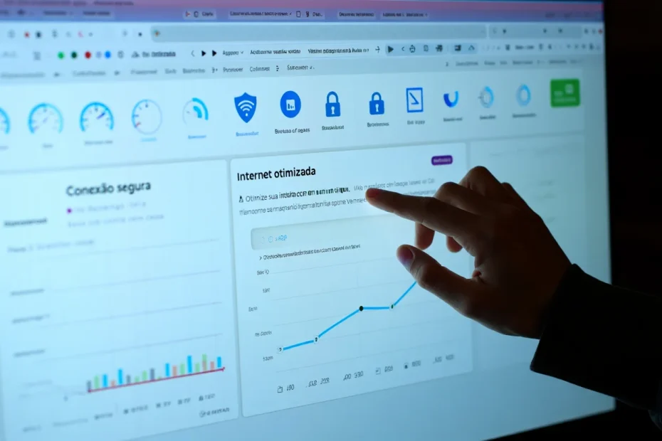 Imagem mostrando navegador de internet com várias extensões ativas para melhorar conexão, segurança e velocidade de navegação